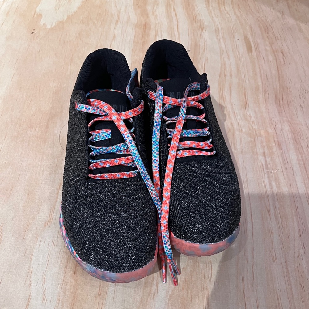 NOBULL Black Athletic Shoes with Colorful Laces